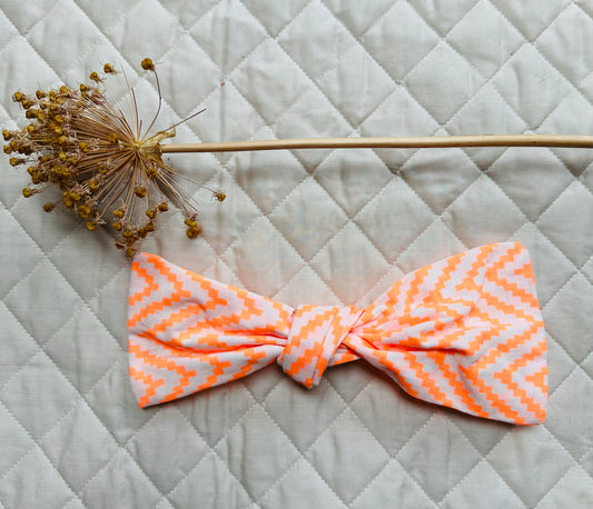 Aztec neon detachable single fabric bow
