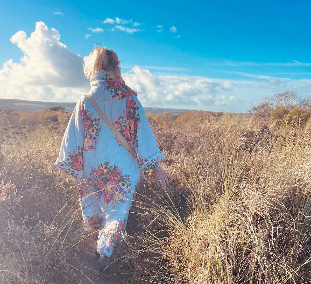 Full length quilt swing coat