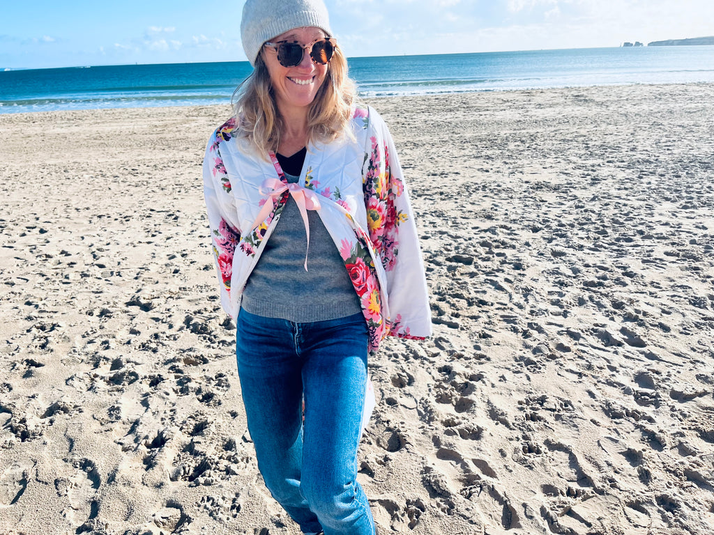 Full length quilt swing coat