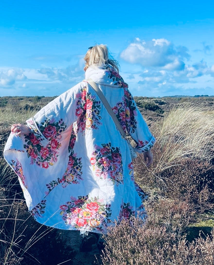 Full length quilt swing coat