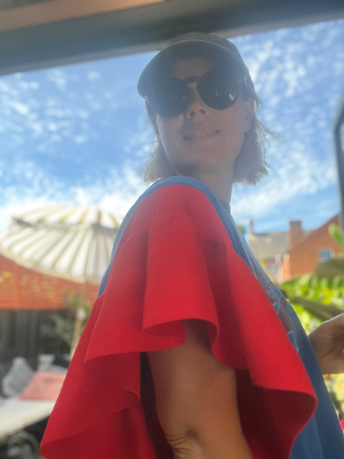 Vintage American sports blue and red mega sleeved tee (Copy)