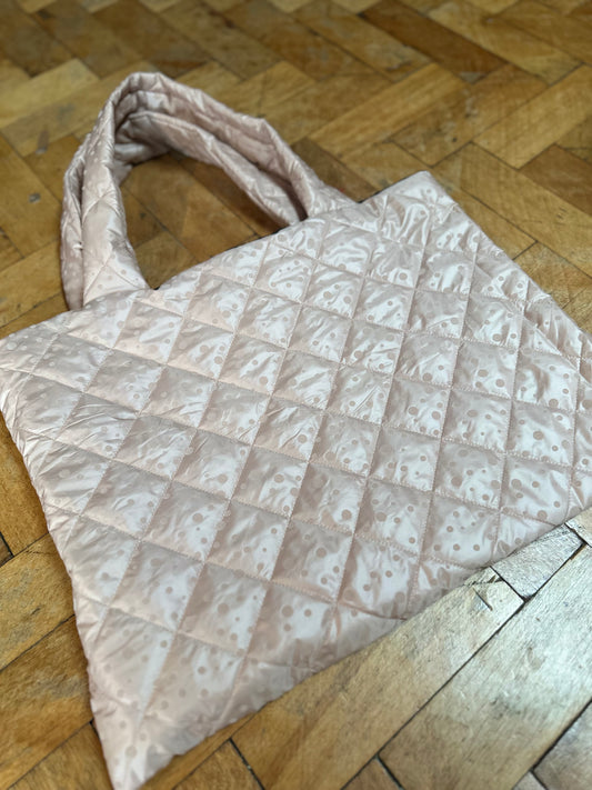Nude quilt tote bag (other colours available)