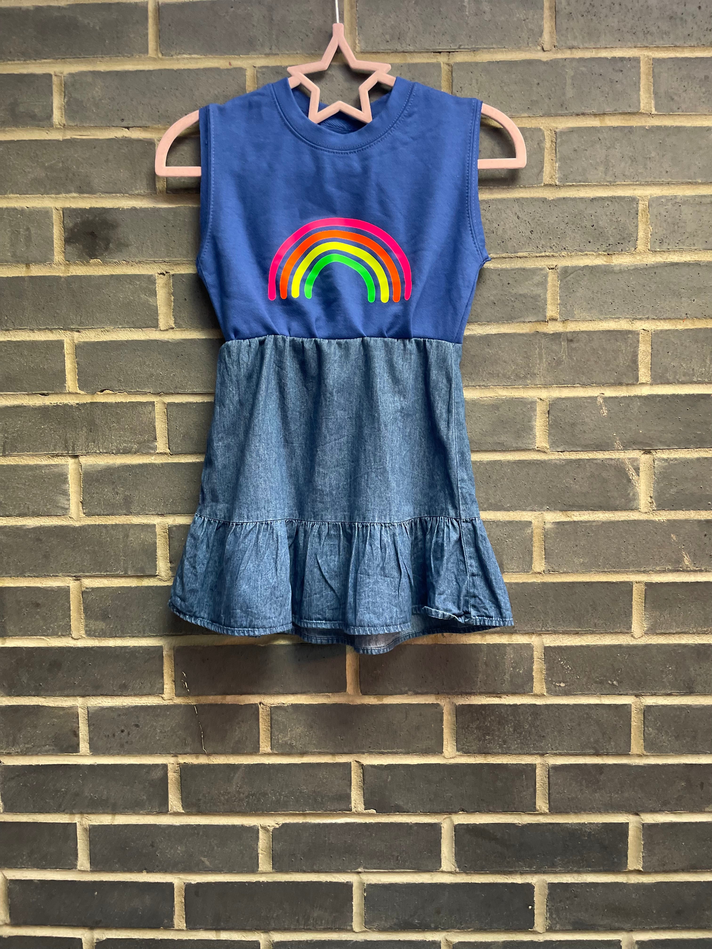 Mini-me neon rainbow Neon Marl X CJ repurposed dress