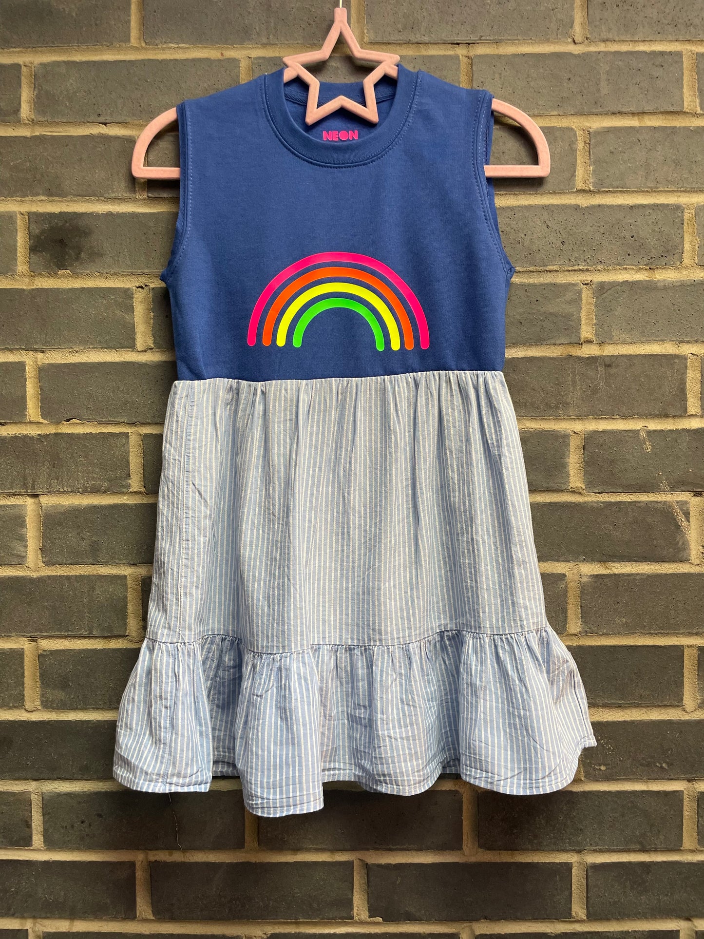 Mini-me neon rainbow Neon Marl X CJ repurposed dress