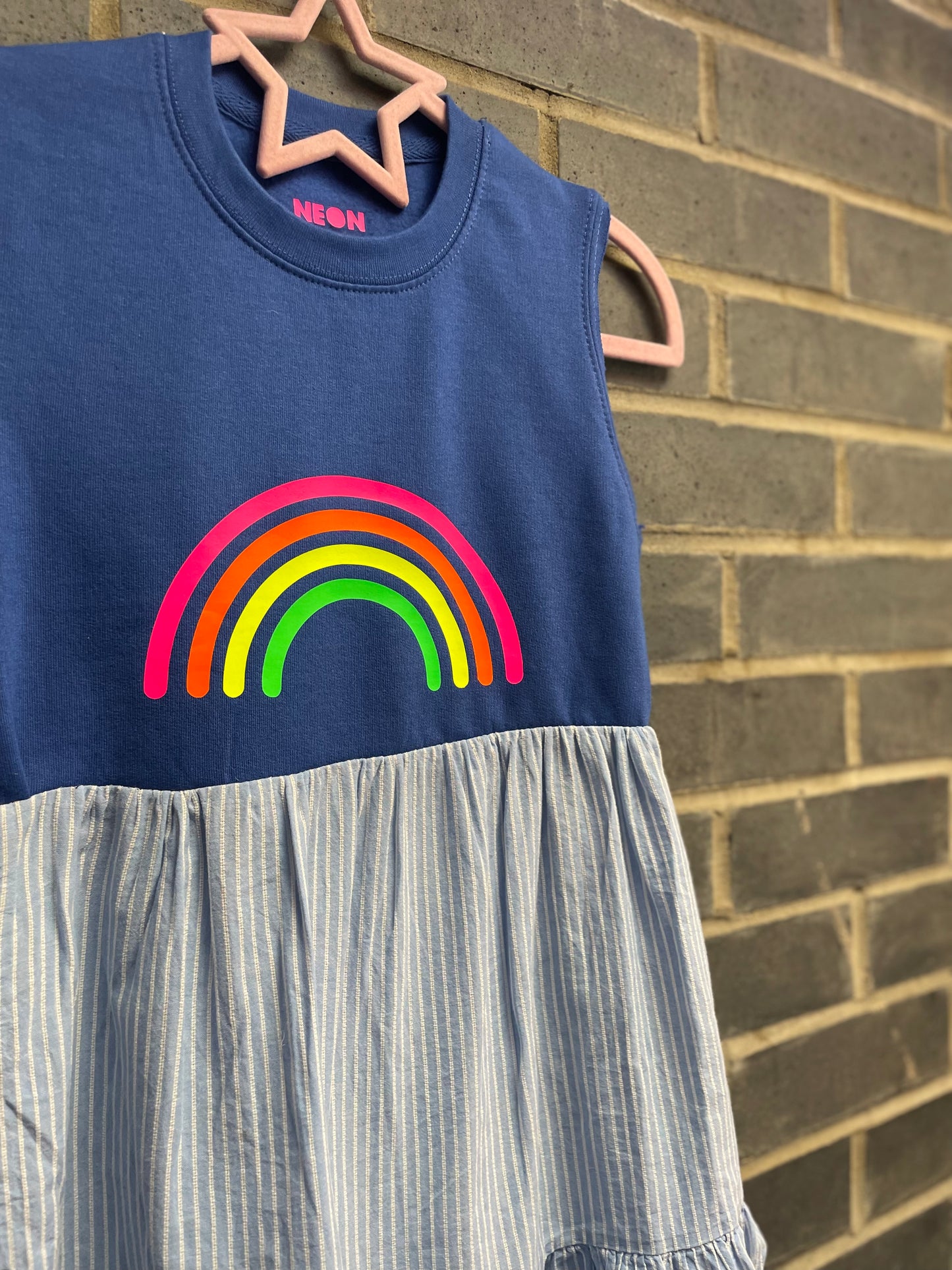 Mini-me neon rainbow Neon Marl X CJ repurposed dress